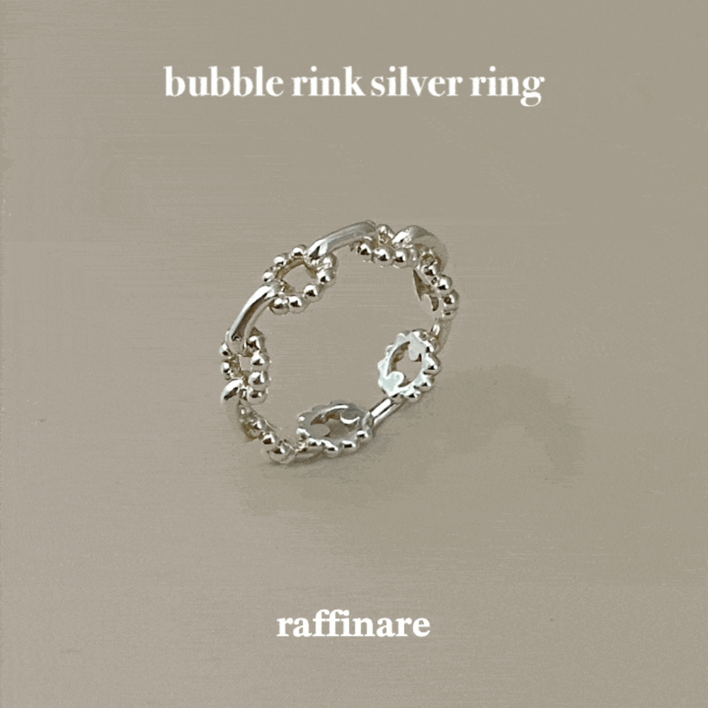 bubble rink silver ring
