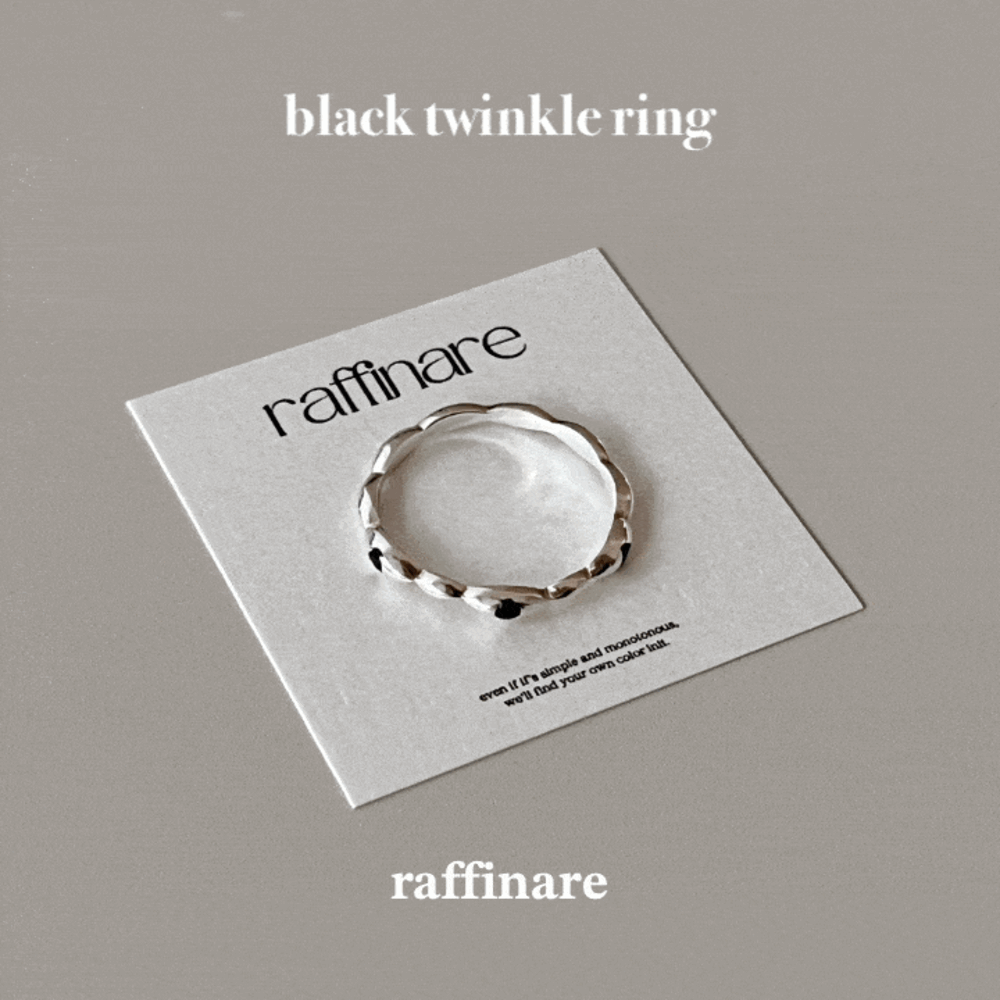 black twinkle ring
